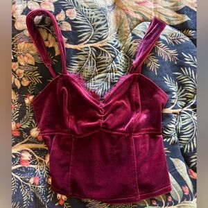 Abercrombie & Fitch velvet tank top size XS